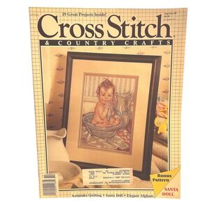 Vintage Cross Stitch & Country Crafts Magazine Sept Oct 1990 19 Great Projects